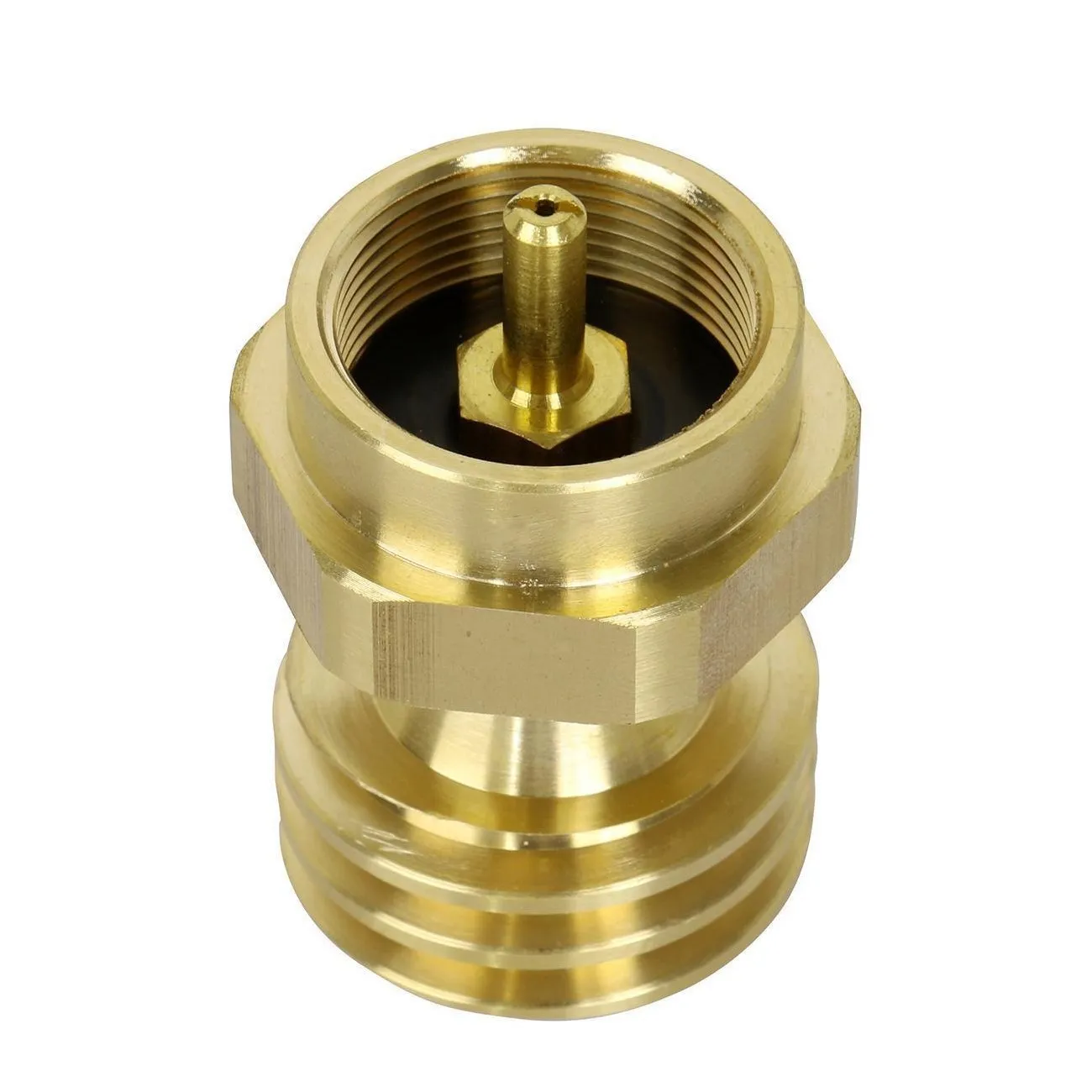 Ridgeyard Brass 1 Pound Propane Tank Connector Propane Refill Adapter Gas Grill Valves Steel Propane Cylinder with Type 1 for All 1 LB Throwaway Disposable Cylinder