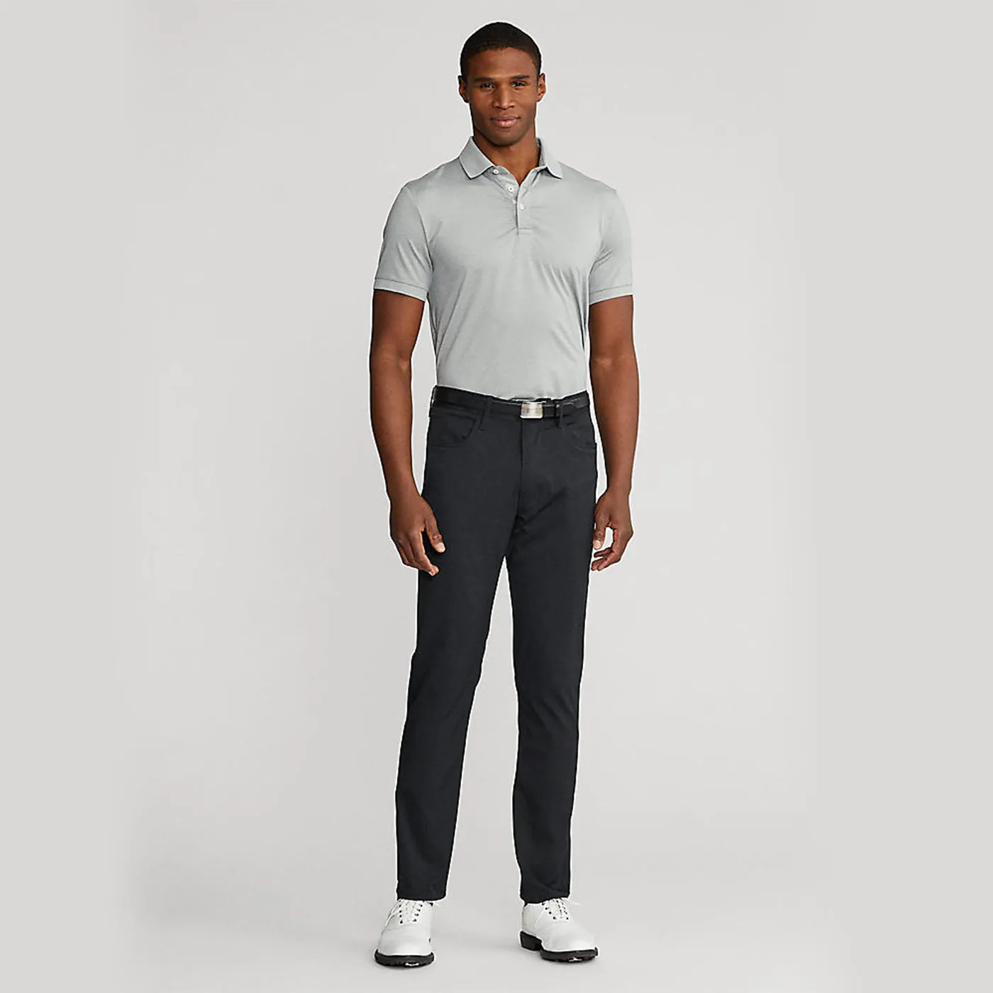 RLX Ralph Lauren Solid Airflow Performance Polo - Andover Heather