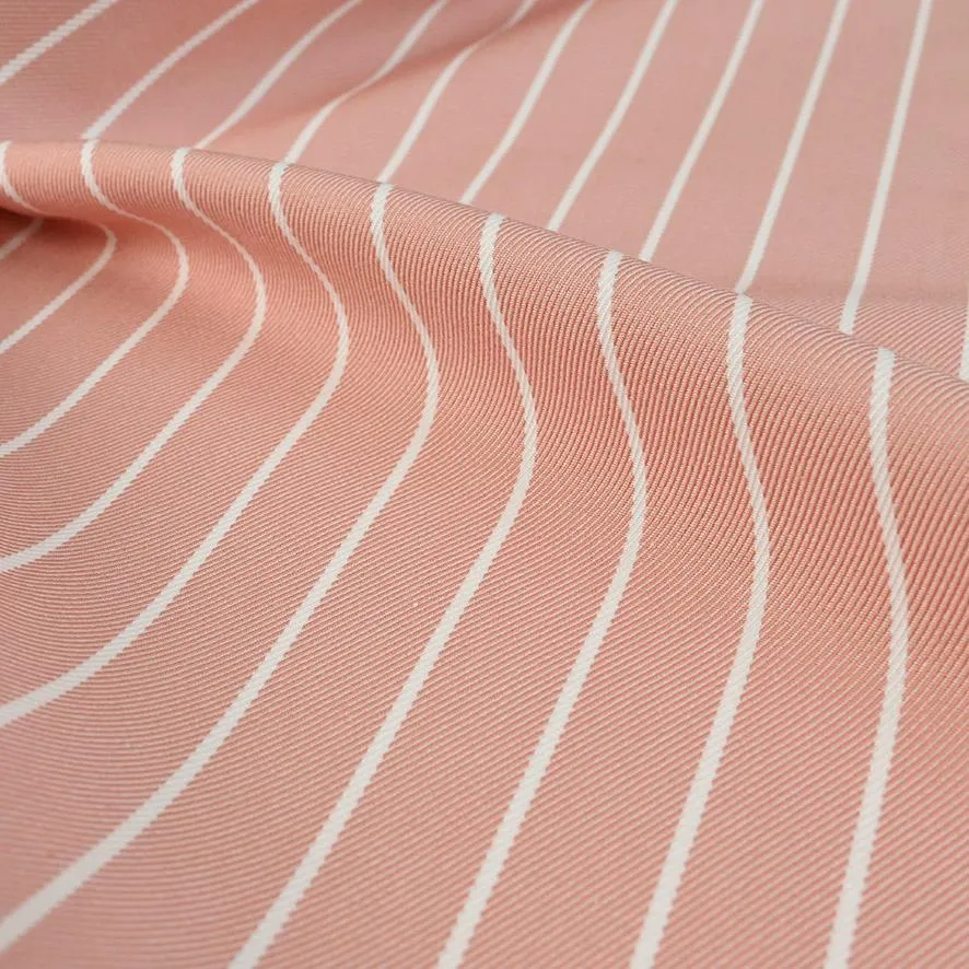 Rose White Stripes Twill 3577