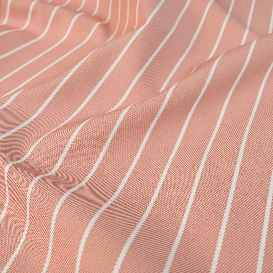 Rose White Stripes Twill 3577