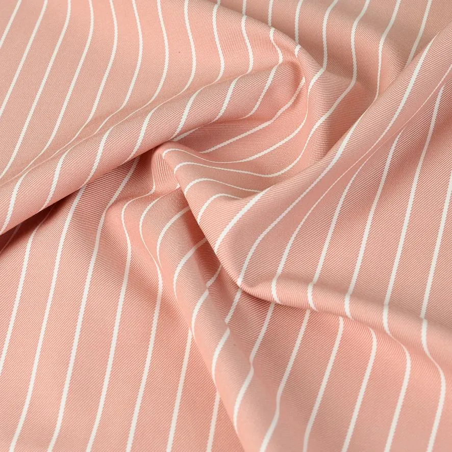 Rose White Stripes Twill 3577