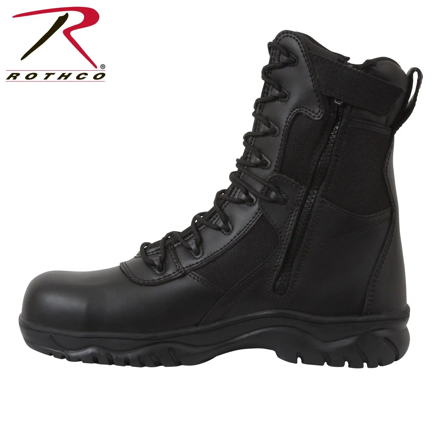 Rothco Forced Entry Tactical Boot With Side Zipper & Composite Toe - 8 Inch