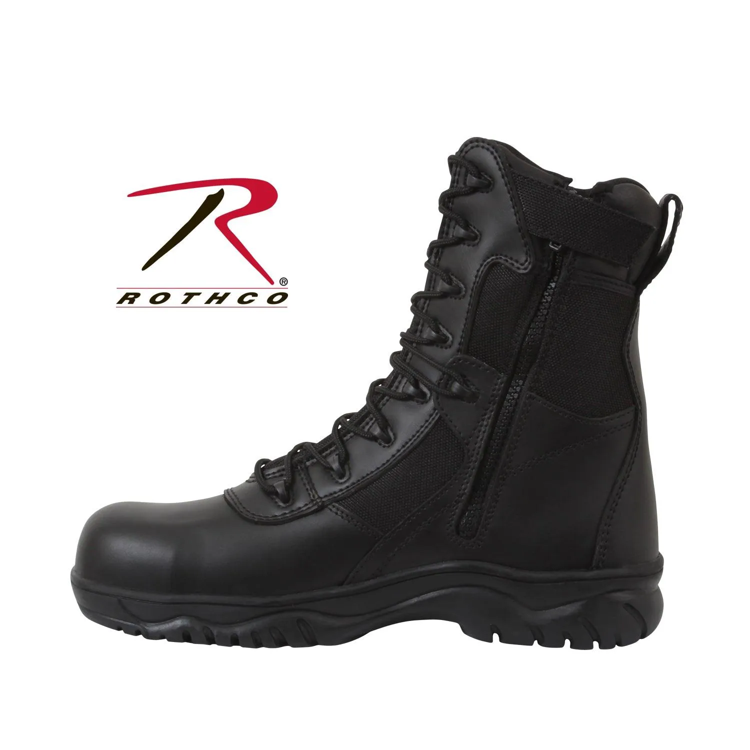 Rothco Forced Entry Tactical Boot With Side Zipper & Composite Toe - 8 Inch