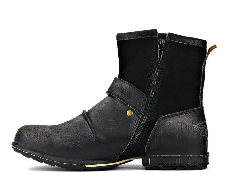 Rugged Roman Empire Biker Boots