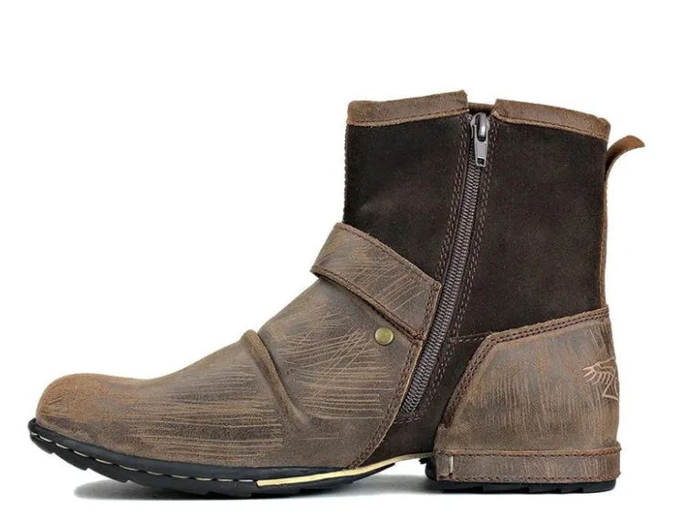 Rugged Roman Empire Biker Boots