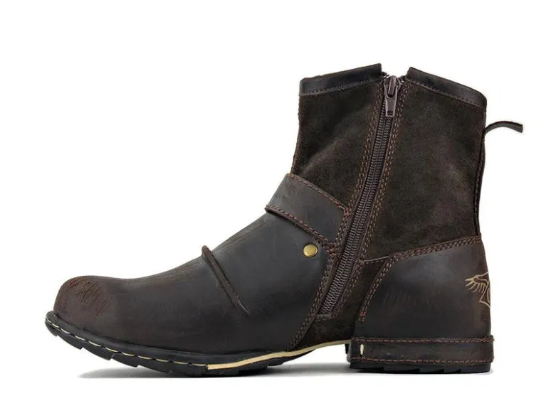 Rugged Roman Empire Biker Boots