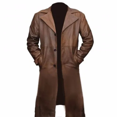 RW Authentic SheepSkin Batman V Superman Dawn of Justice Knightmare Leather Trench Coat