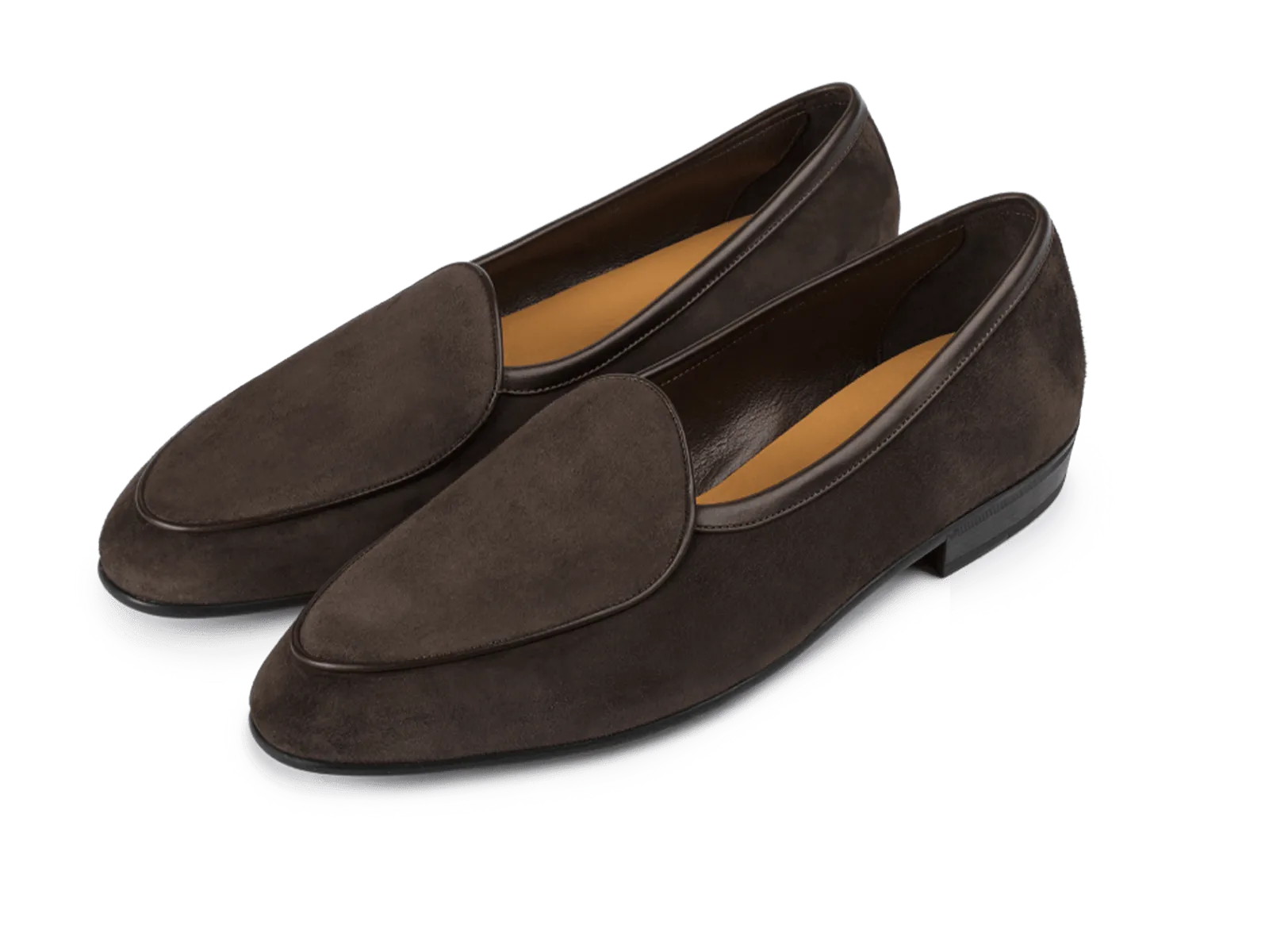 Sagan Classic Loafers in Lusitanias Dark Brown Asteria Suede with Rubber Sole