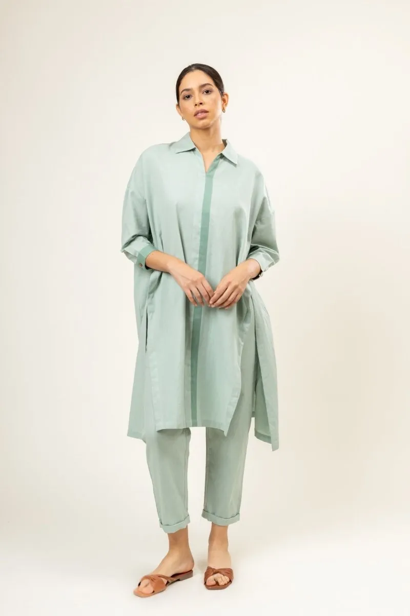 Sage Green Blake- Upcycled Cotton Tunic