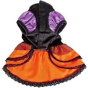 Scary-Cute Witch Hat & Dress Dog Costume