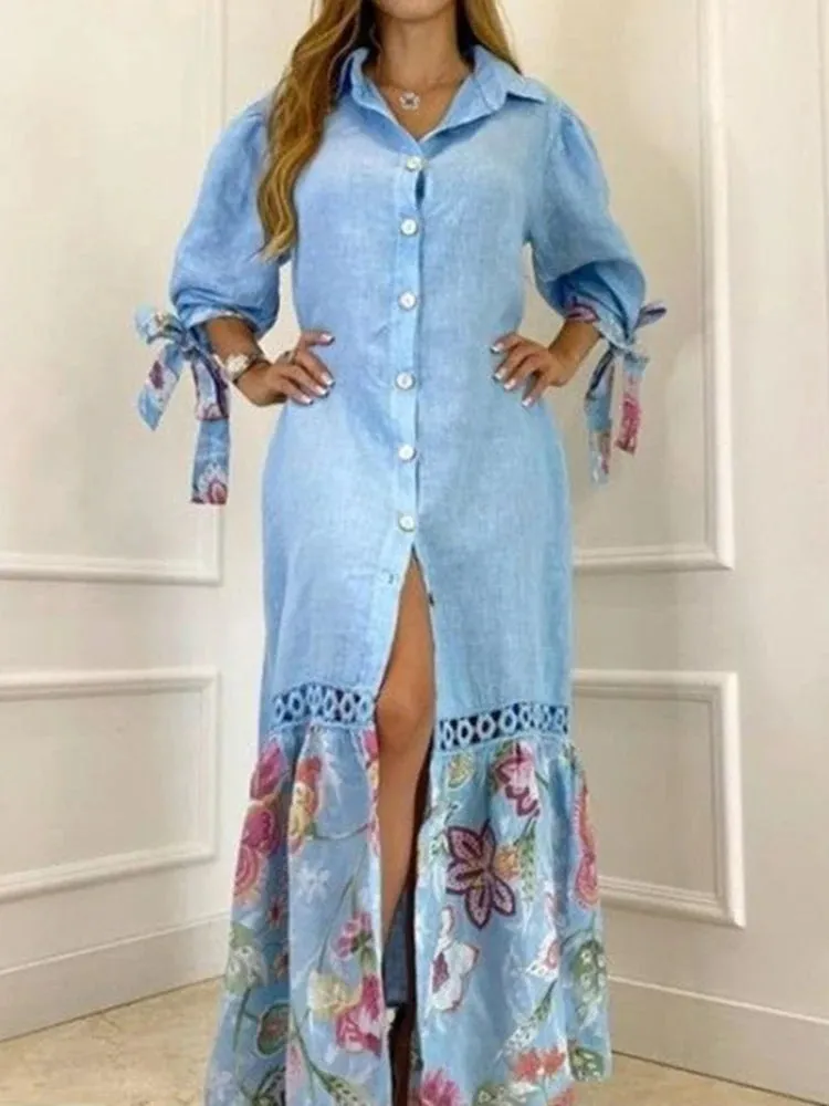 Single Breasted Maxi Dress Robe