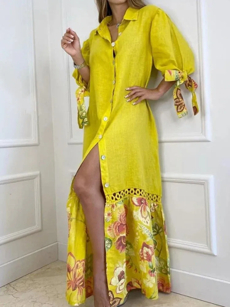 Single Breasted Maxi Dress Robe