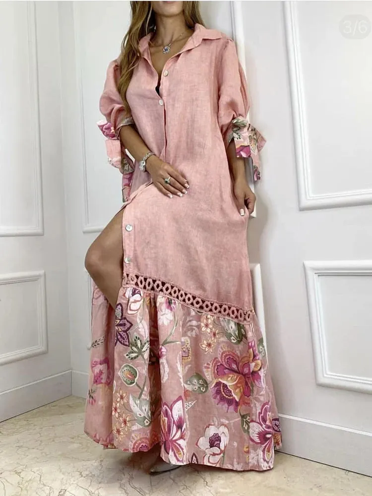 Single Breasted Maxi Dress Robe