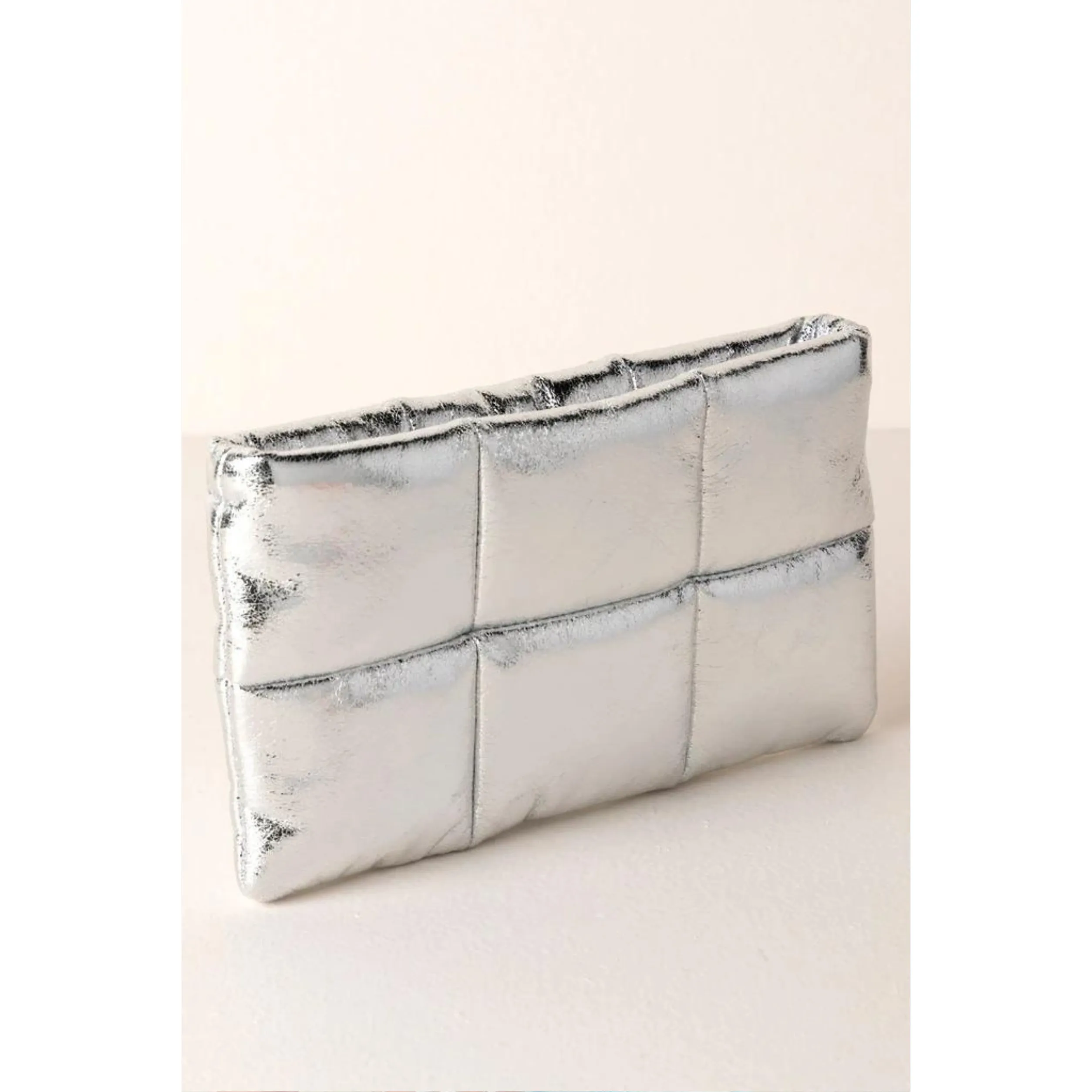 Skyler Metallic Zip Pouch