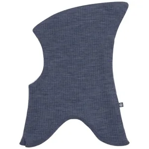 Smallstuff Wool Drop Needle Balaclava 2-layered Denim Melange