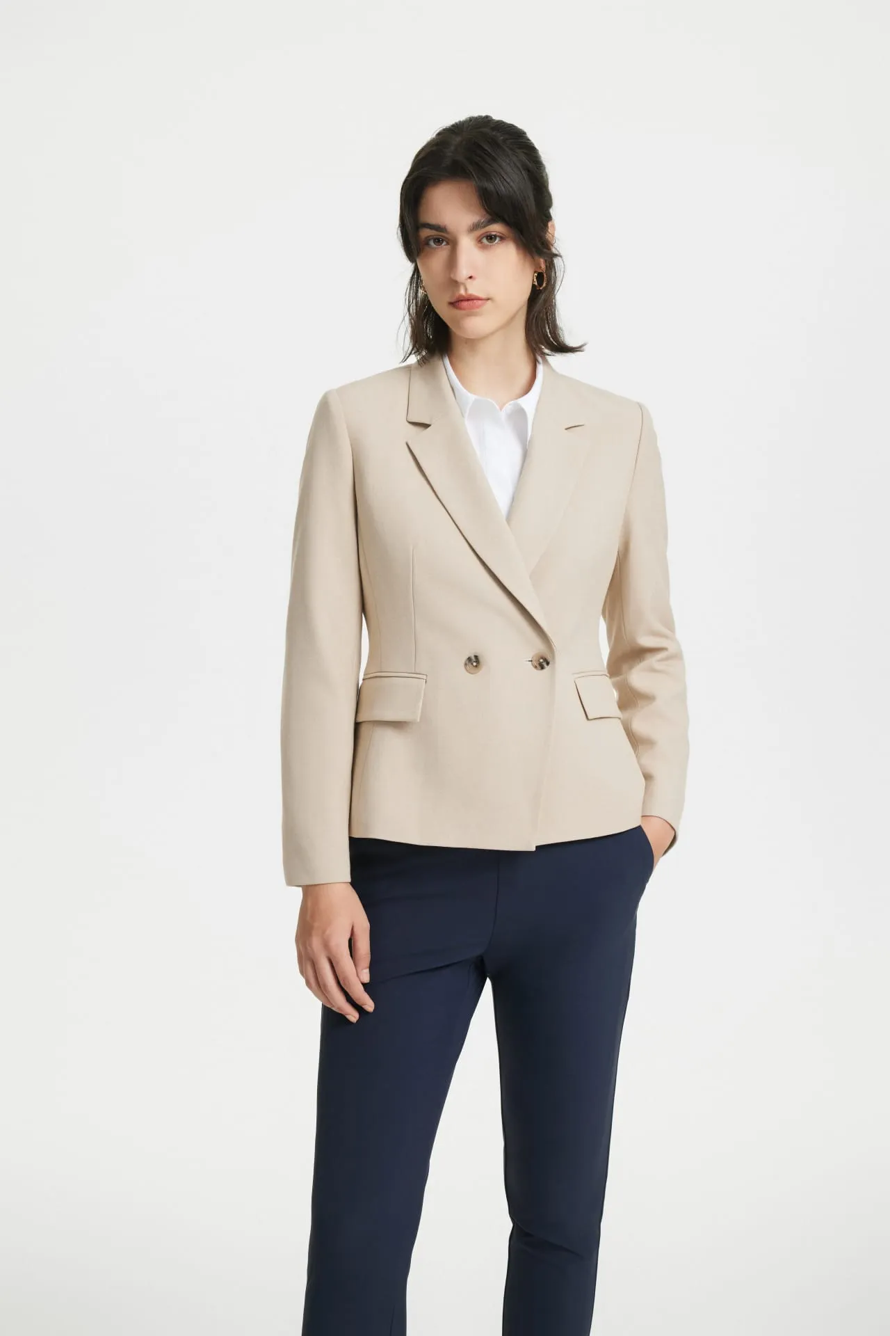 Sofia Soft Touch Stretchable Plainweave Suit Blazer