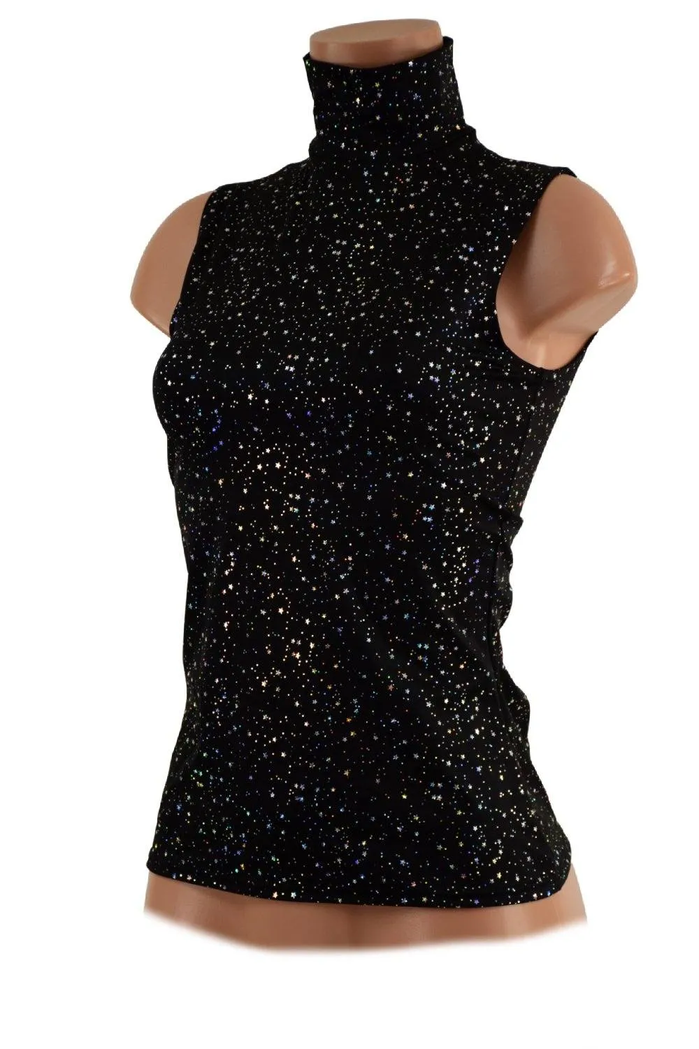 Star Noir Sleeveless Turtleneck Full Length Top