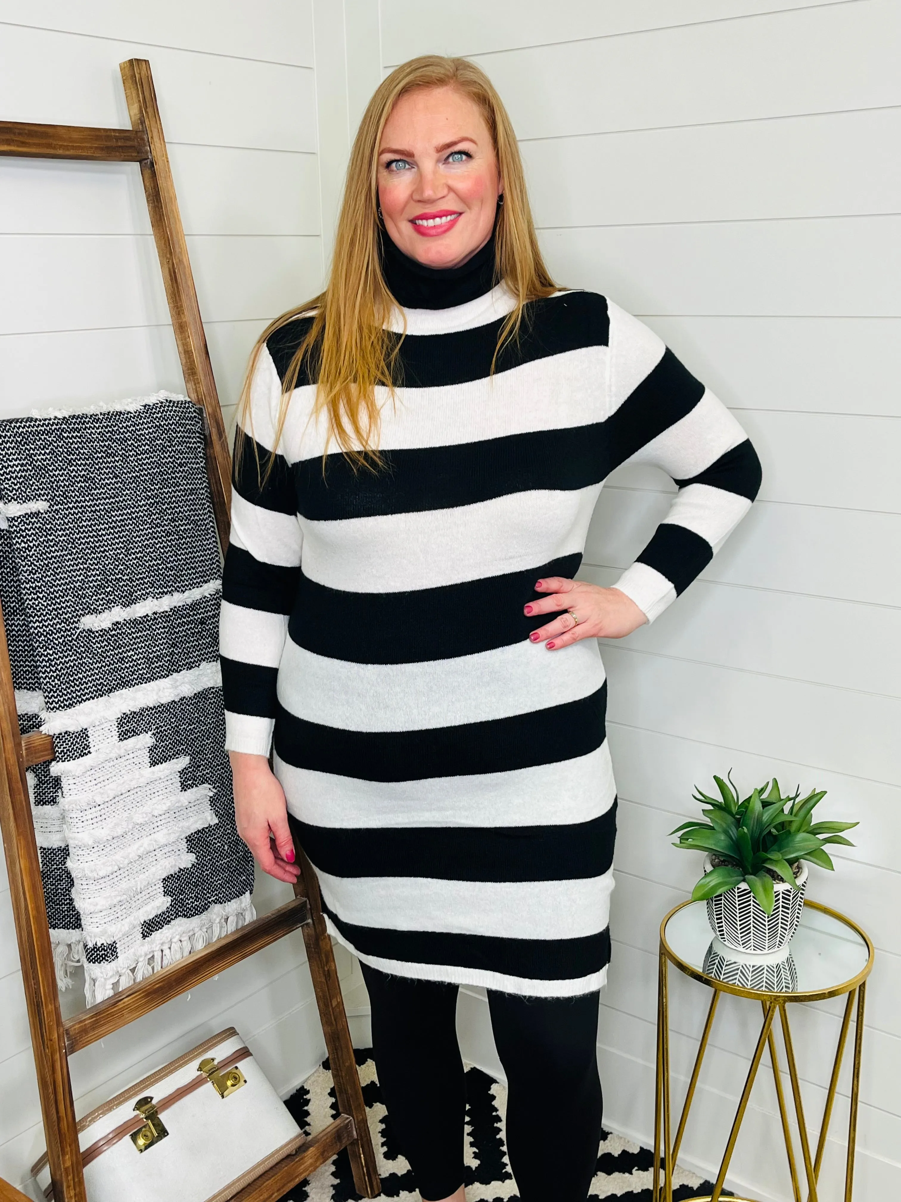 Stripe Stretch Knit Dress