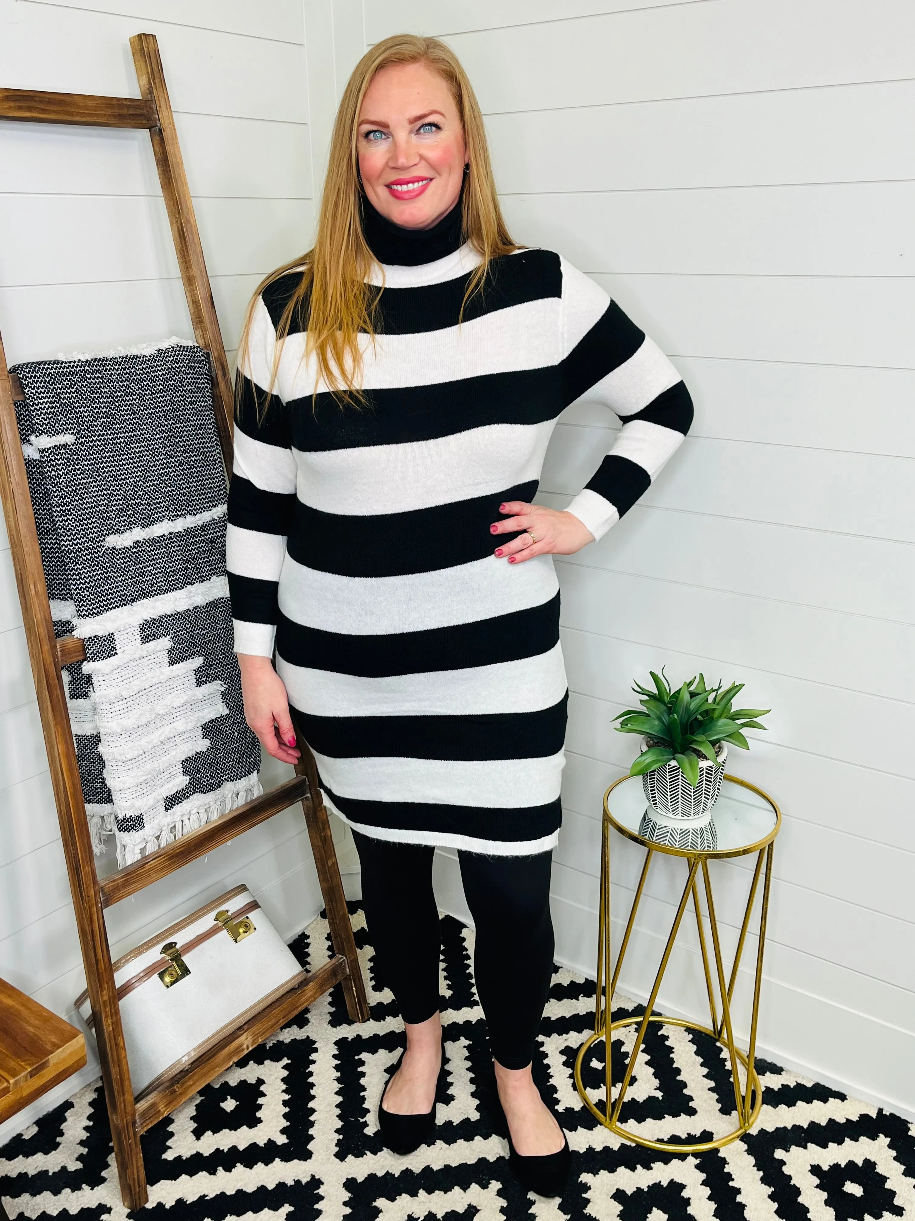 Stripe Stretch Knit Dress