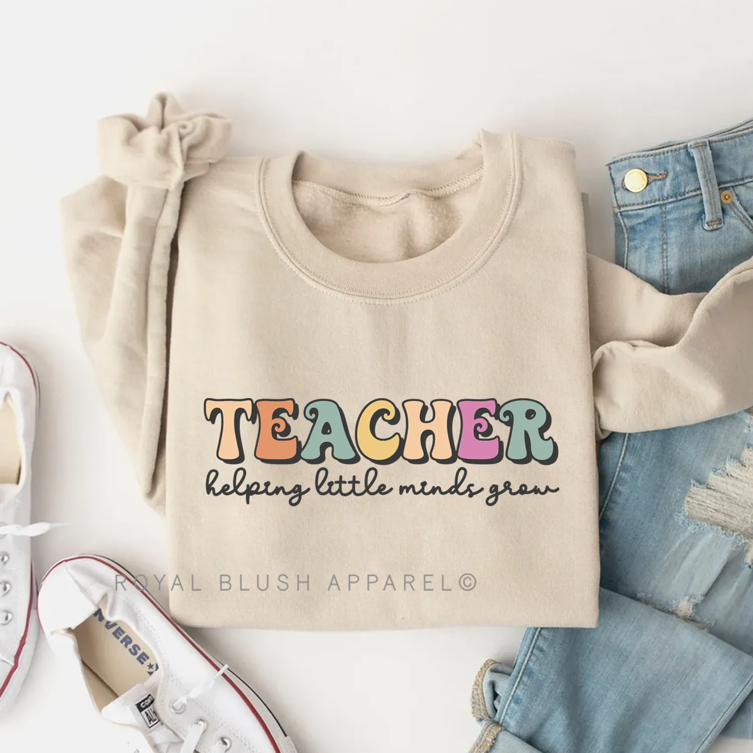 Teacher Helping Little Minds Grow Sweatshirt