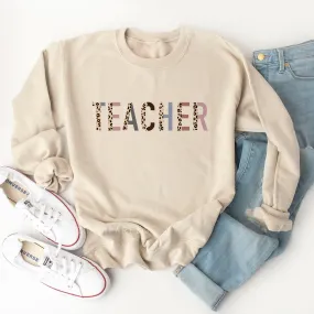 Teacher Leopard Sweatshirt