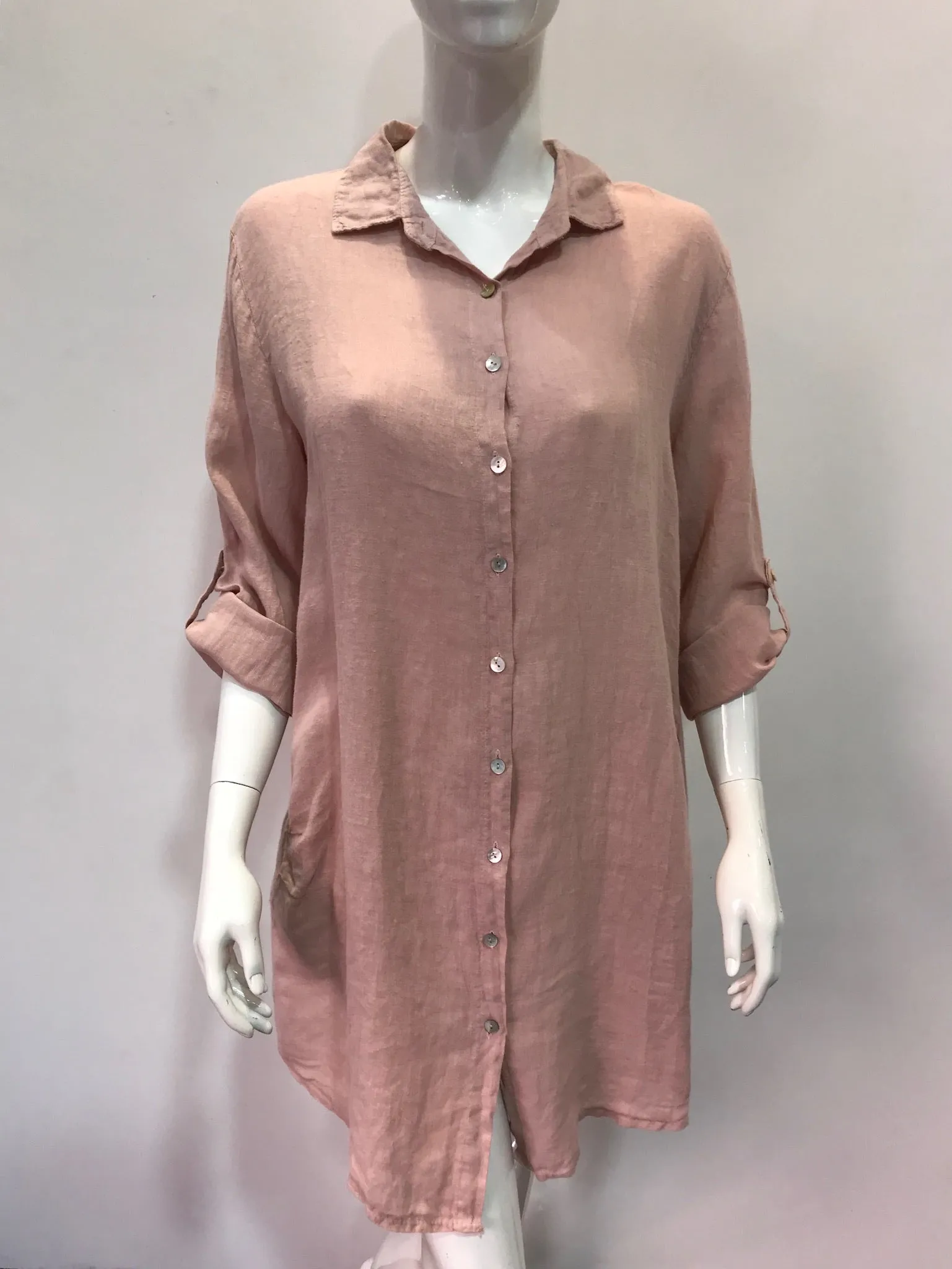 the Wailele  Linen shirt dress