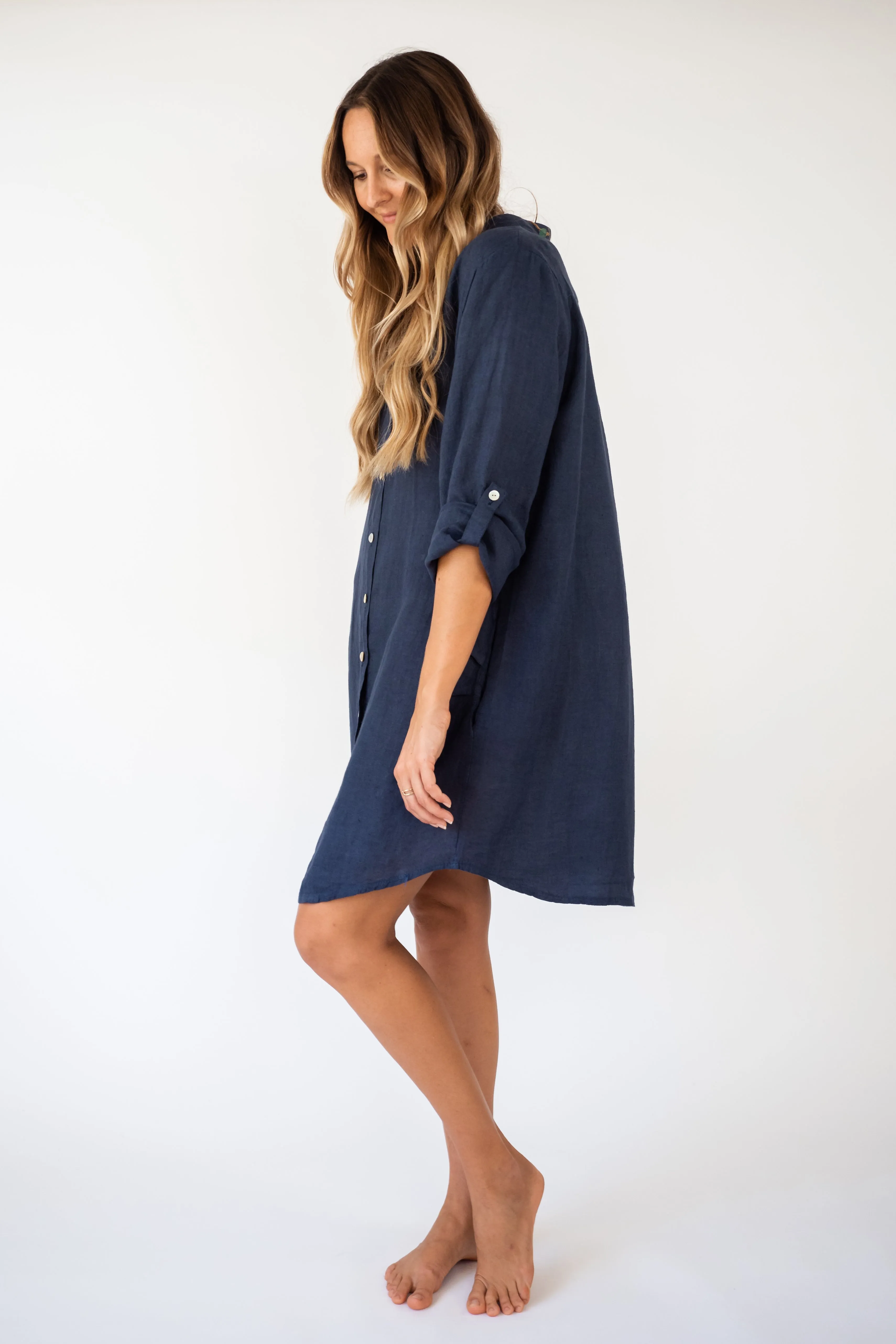 the Wailele  Linen shirt dress