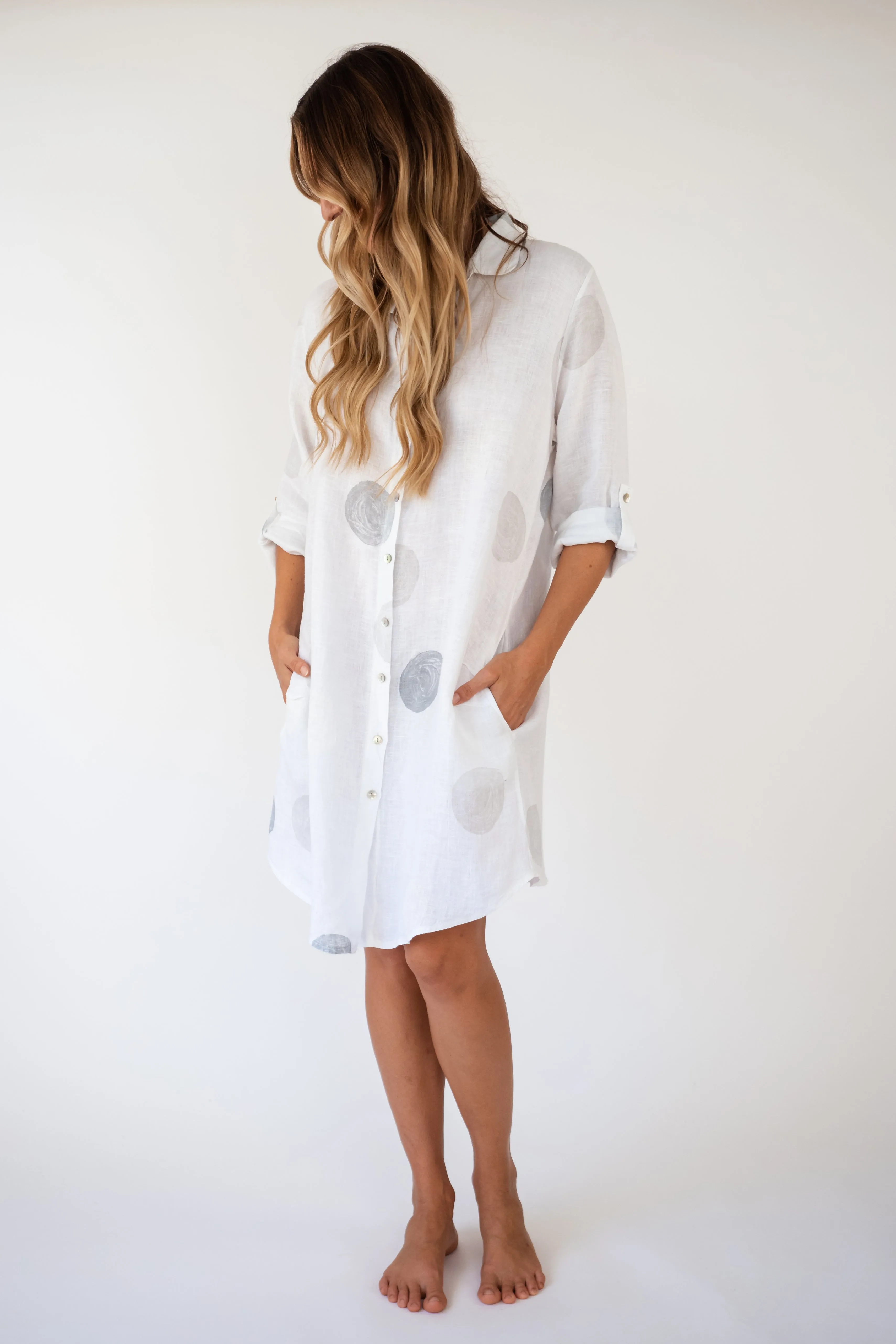 the Wailele  Linen shirt dress