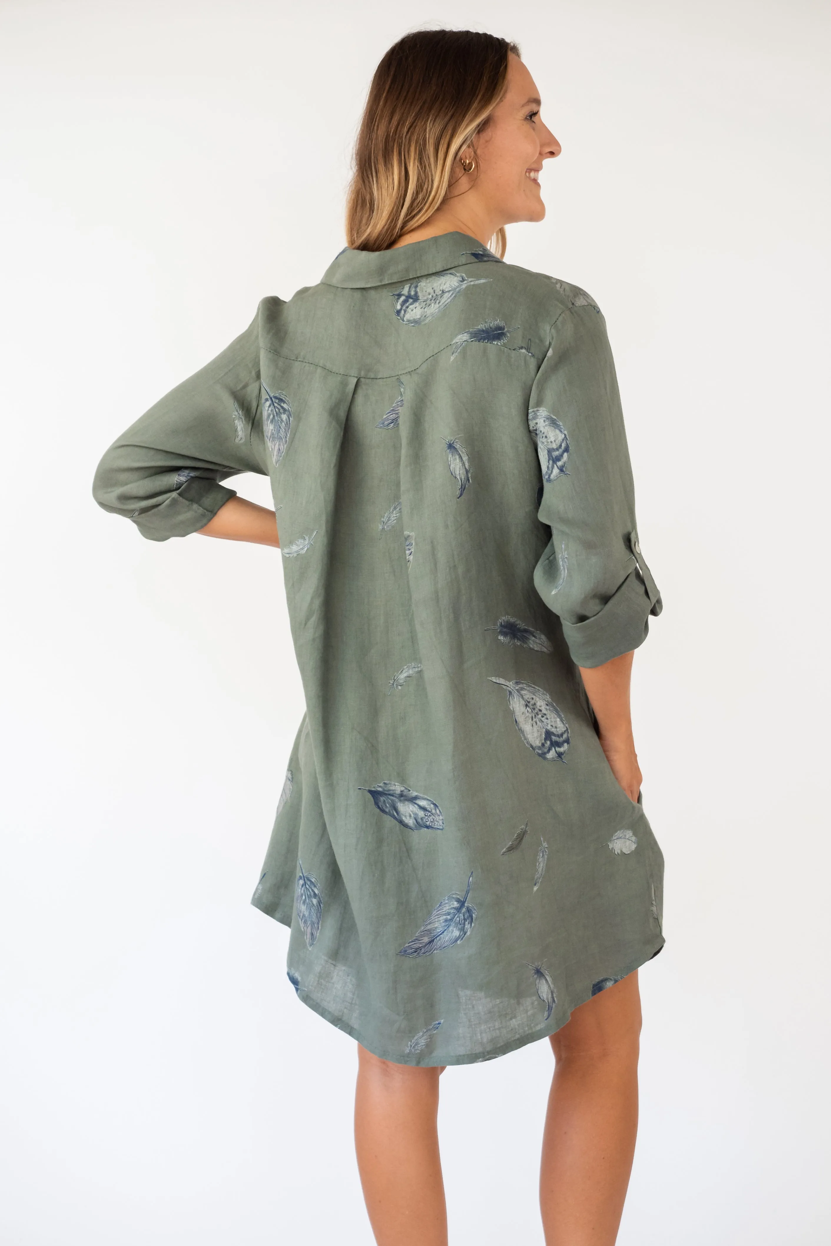 the Wailele  Linen shirt dress