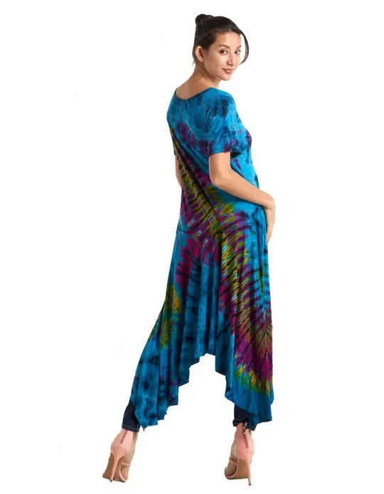 Tie Dye Short Sleeves Dress, Thailand