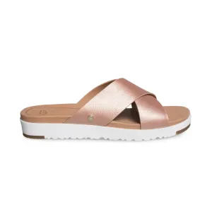 UGG Kari Metallic Rose Gold Sandals - Women's