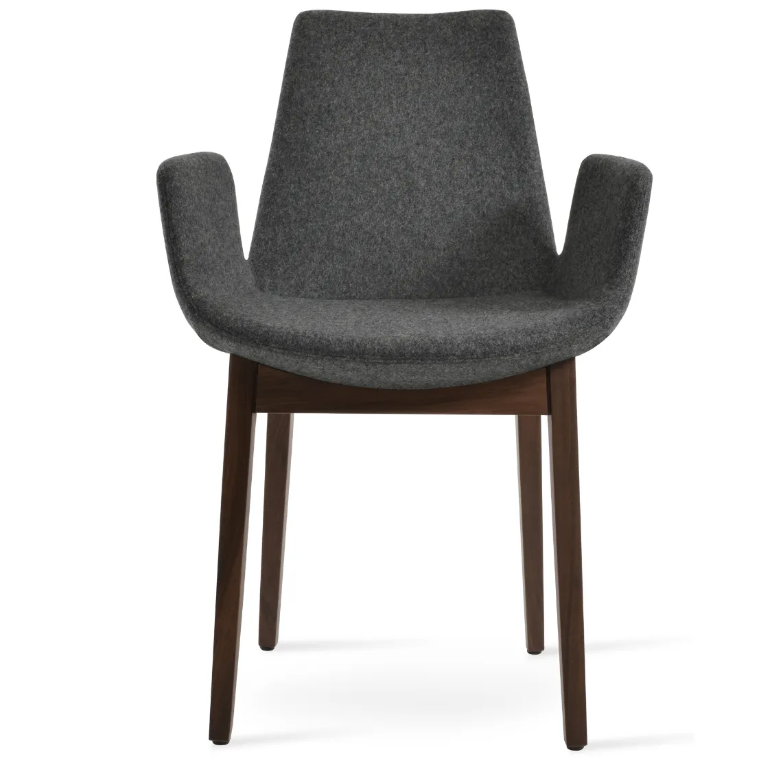 Upholstered Dining Chairs Eiffel Arm Grey