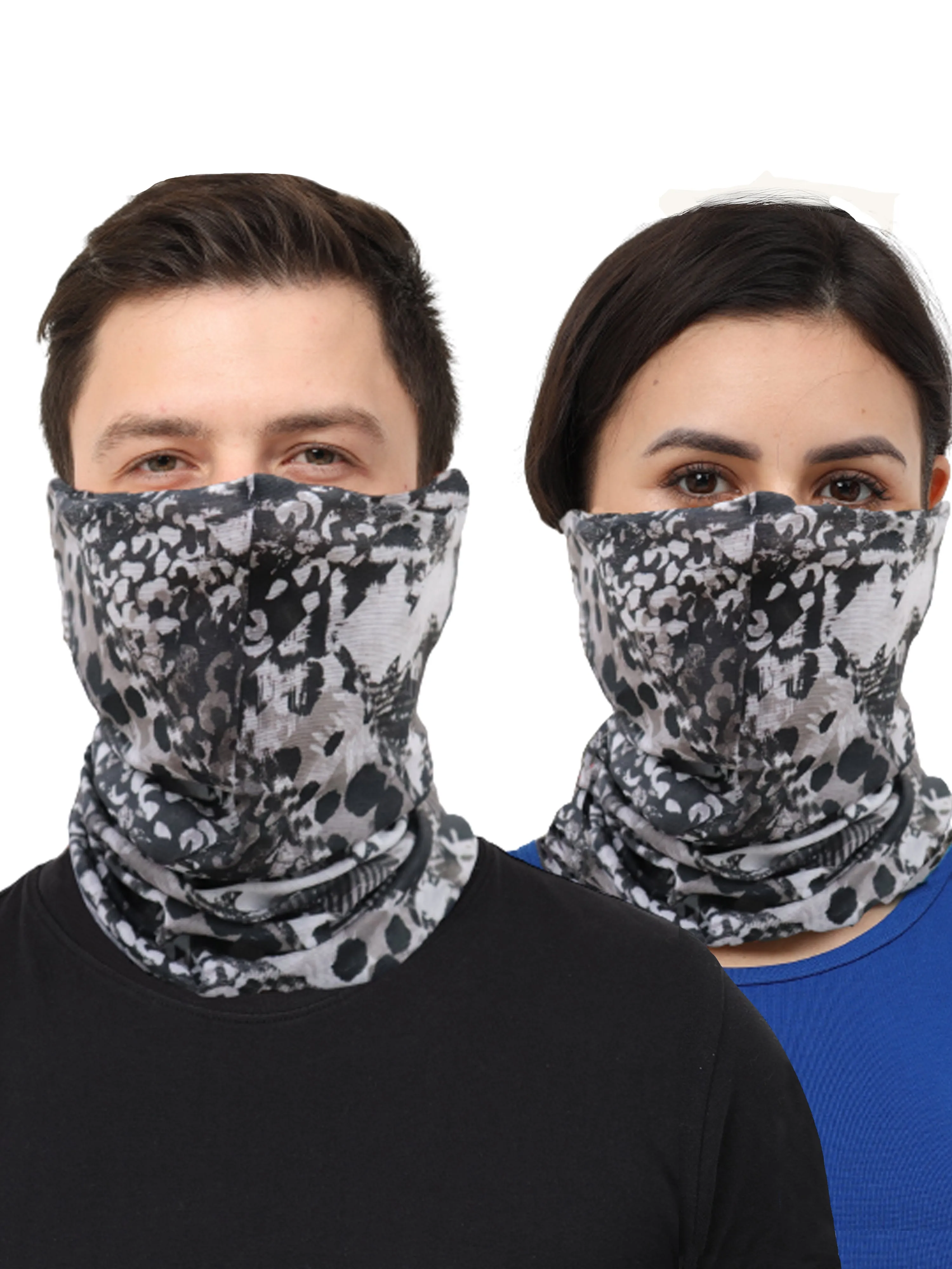 UrGear Men Women Unisex Adults and Kids Black Printed Bamboo Anti Microbial Multipurpose FREE SIZE Bandana