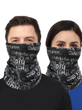 UrGear Men Women Unisex Adults and Kids Black Printed Bamboo Anti Microbial Multipurpose FREE SIZE Bandana