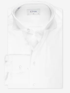 White Four Way Stretch Slim Shirt