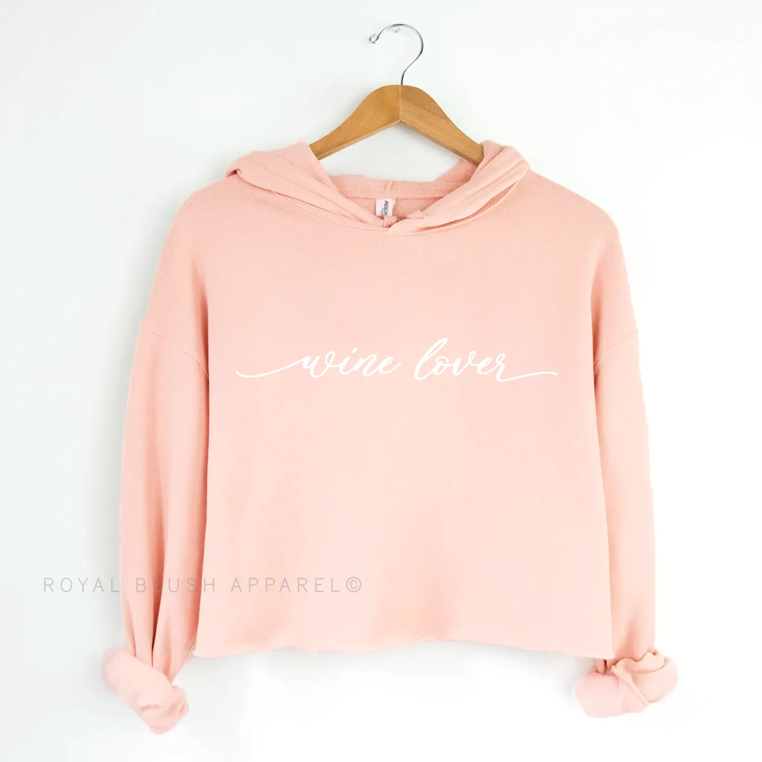 Wine Lover Independent Crop Hoodie