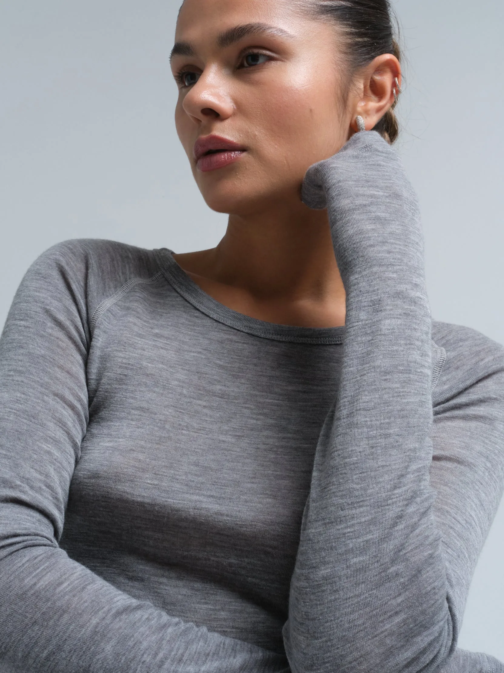 Woolen Jade | Merino wool - Grey Melange