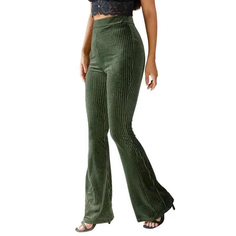 Yoga Slim Workout Velvet Lounge Bootcut Pants