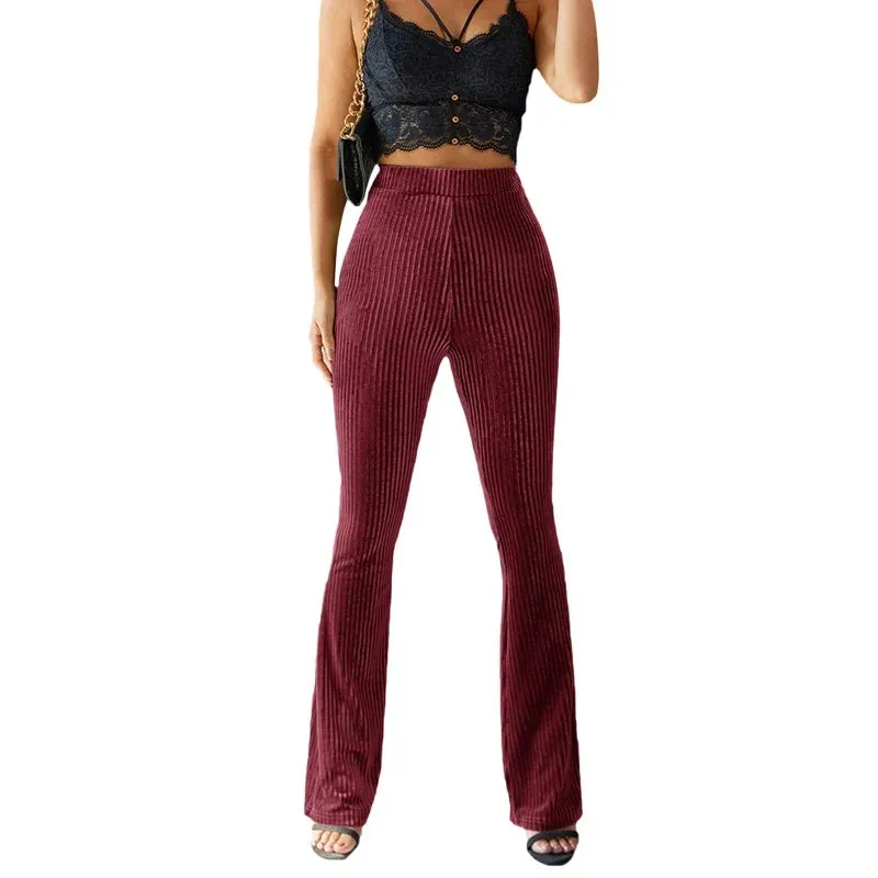 Yoga Slim Workout Velvet Lounge Bootcut Pants