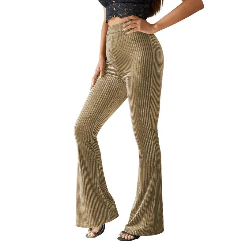 Yoga Slim Workout Velvet Lounge Bootcut Pants