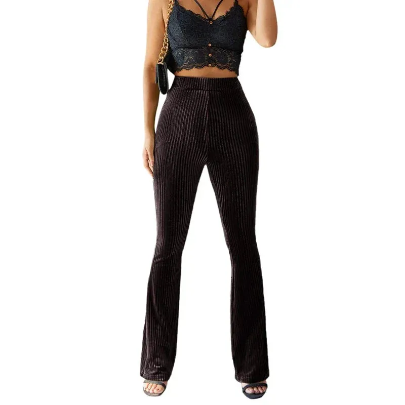 Yoga Slim Workout Velvet Lounge Bootcut Pants