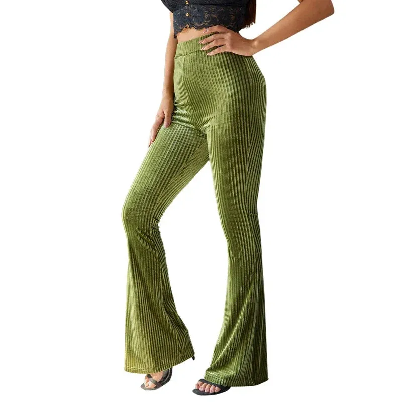 Yoga Slim Workout Velvet Lounge Bootcut Pants