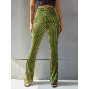 Yoga Slim Workout Velvet Lounge Bootcut Pants