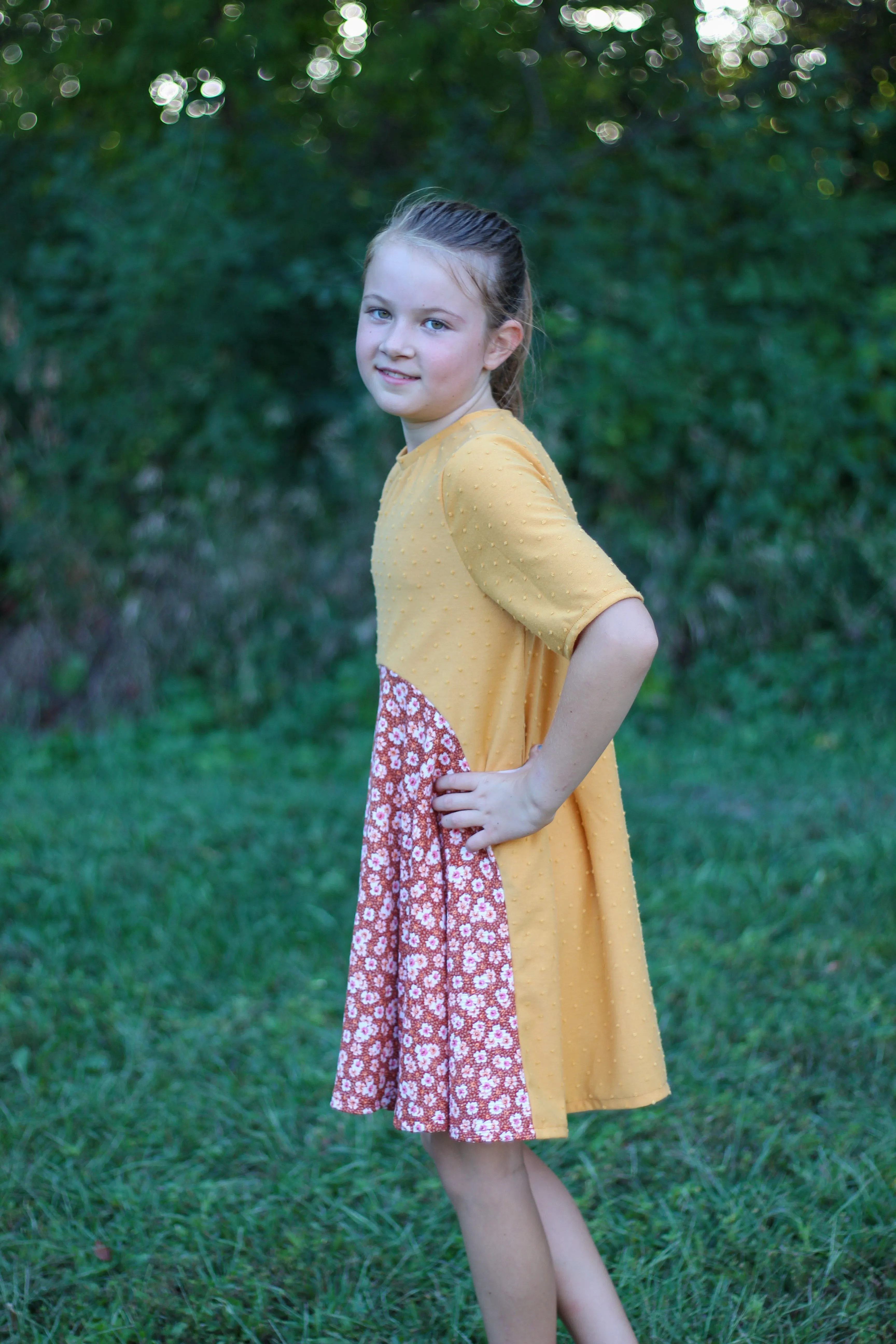 Youth Auden Dress and Tunic, Hoodie Dress, Digital Sewing Pattern Sizes NB-16Y