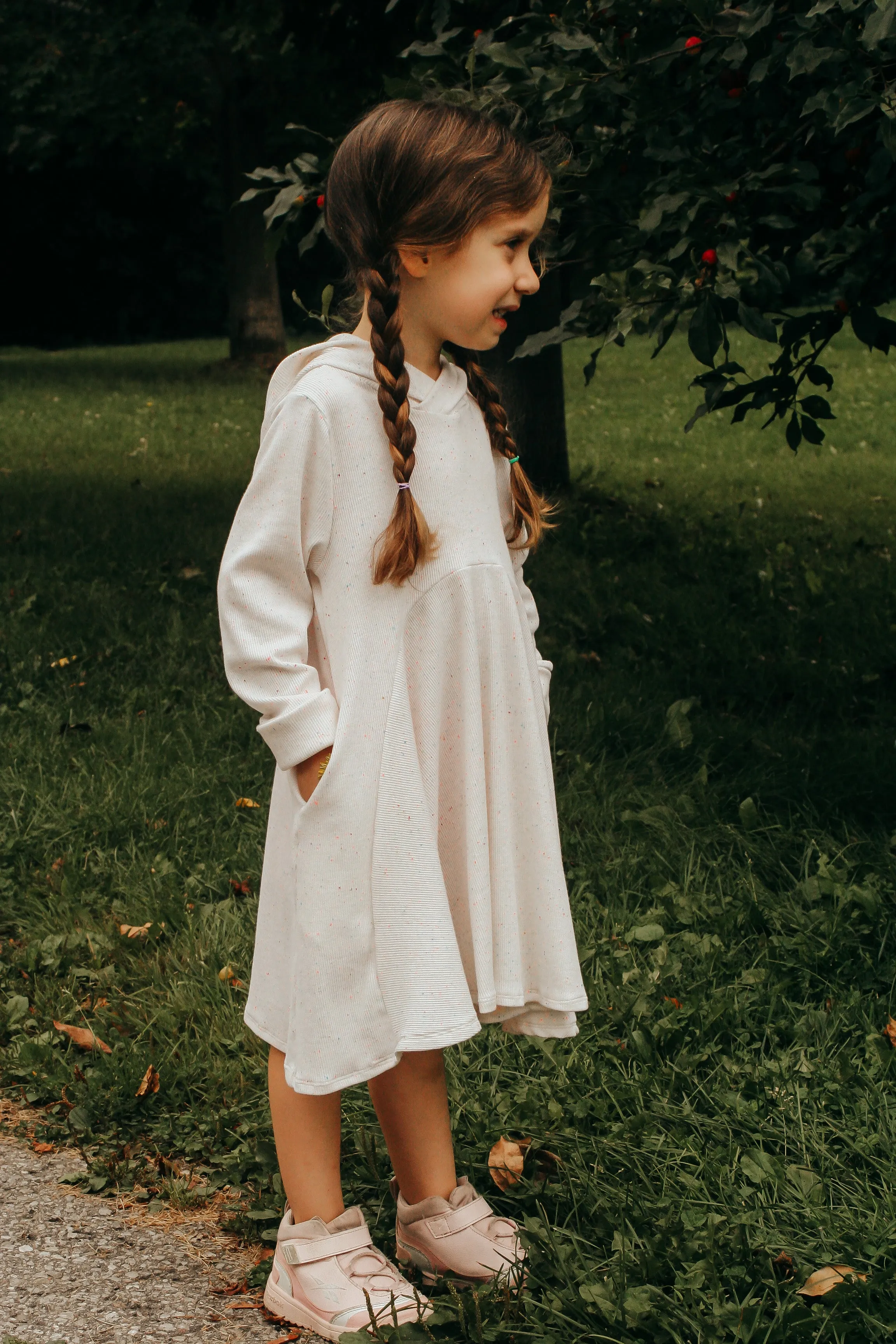 Youth Auden Dress and Tunic, Hoodie Dress, Digital Sewing Pattern Sizes NB-16Y