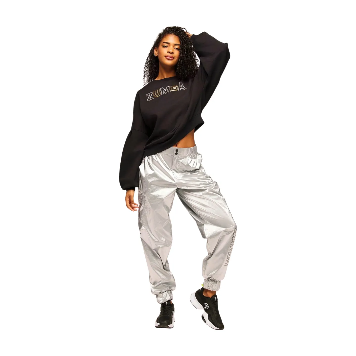 Zumba Runway Pullover Sweatshirt With Bubble Sleeves